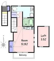 東京都立川市富士見町3(アパート)の賃貸物件の間取り