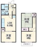 神奈川県中郡二宮町二宮(一戸建)の賃貸物件の間取り
