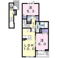 神奈川県相模原市中央区田名(アパート)の賃貸物件の間取り