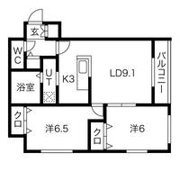 北海道札幌市中央区南七条西14(マンション)の賃貸物件の間取り