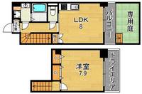 大阪府大阪市鶴見区鶴見5(マンション)の賃貸物件の間取り