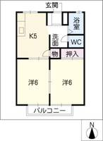 サンシティ岸岡の間取り