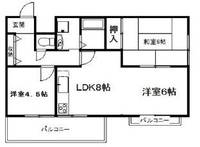 大阪府大阪市天王寺区勝山2(マンション)の賃貸物件の間取り