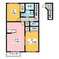 クレセント北郷B棟の間取り