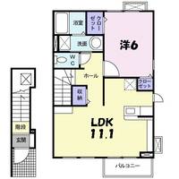 兵庫県丹波篠山市宇土(アパート)の賃貸物件の間取り