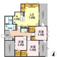 神奈川県大和市下鶴間2(アパート)の賃貸物件の間取り