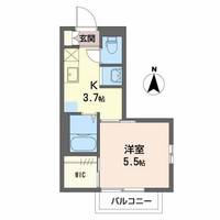 アゼリア大岡 Bの間取り