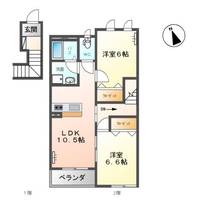 福島県二本松市三保内(アパート)の賃貸物件の間取り