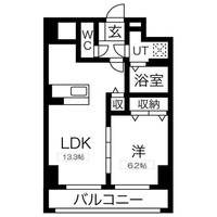 栃木県宇都宮市大寛2(マンション)の賃貸物件の間取り