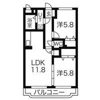 栃木県宇都宮市御幸町(マンション)の賃貸物件の間取り