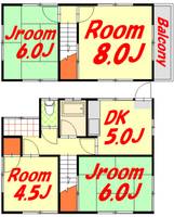 広島県広島市安佐南区大町西2(一戸建)の賃貸物件の間取り