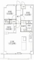 東京都目黒区中町1(マンション)の賃貸物件の間取り