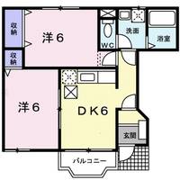 岡山県岡山市北区西辛川(アパート)の賃貸物件の間取り