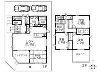 大阪府豊中市上野東3(一戸建)の賃貸物件の間取り