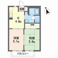 福島県郡山市安積町荒井字柴宮山(アパート)の賃貸物件の間取り