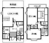大阪府岸和田市土生町6(一戸建)の賃貸物件の間取り
