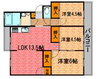 広島県三次市三次町(マンション)の賃貸物件の間取り