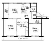 ビレッジハウス志染11号棟の間取り