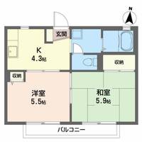 福島県郡山市亀田2(アパート)の賃貸物件の間取り