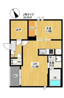 福岡県福岡市東区箱崎2(アパート)の賃貸物件の間取り
