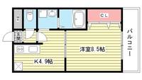 大阪府豊中市宮山町4(アパート)の賃貸物件の間取り