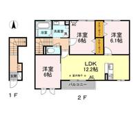 静岡県浜松市中央区宮竹町(アパート)の賃貸物件の間取り