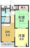 大阪府大阪市平野区平野本町4(マンション)の賃貸物件の間取り