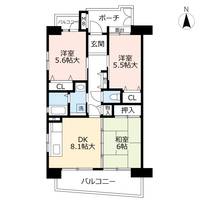 URアーベインルネス穴生の間取り