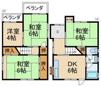 大阪府枚方市池之宮2(一戸建)の賃貸物件の間取り