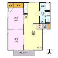栃木県宇都宮市岩曽町(アパート)の賃貸物件の間取り