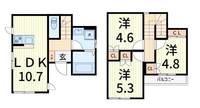 東京都葛飾区新宿3(一戸建)の賃貸物件の間取り