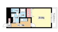 大阪府豊中市少路1(マンション)の賃貸物件の間取り