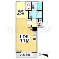 愛知県名古屋市瑞穂区土市町1(アパート)の賃貸物件の間取り