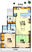 東京都世田谷区松原3(アパート)の賃貸物件の間取り
