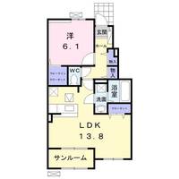 ソレイユ Kの間取り