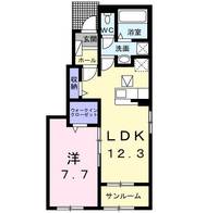 K’sヴィレッジ平井 Aの間取り