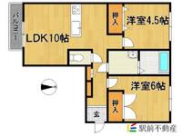 福岡県久留米市新合川1(アパート)の賃貸物件の間取り