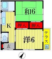 千葉県松戸市稔台8(一戸建)の賃貸物件の間取り
