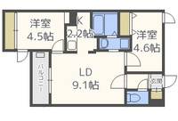 ボア ソルテN22の間取り