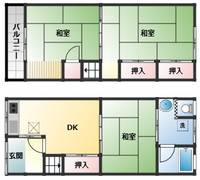 大阪府松原市天美東1(一戸建)の賃貸物件の間取り