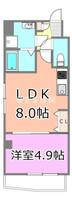 千葉県千葉市中央区院内1(マンション)の賃貸物件の間取り