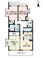 UR小杉御殿の間取り