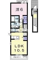熊本県熊本市南区南高江1(アパート)の賃貸物件の間取り