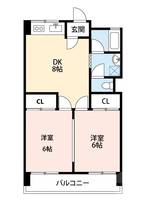 千里丘KMハイツの間取り