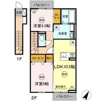 香川県綾歌郡宇多津町岩屋(アパート)の賃貸物件の間取り