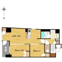 京都府京都市下京区高辻堀川町(マンション)の賃貸物件の間取り
