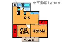 徳島県板野郡北島町鯛浜字原(アパート)の賃貸物件の間取り