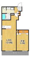 神奈川県川崎市中原区下小田中3(マンション)の賃貸物件の間取り