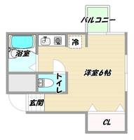 大阪府大阪市東淀川区東中島1(マンション)の賃貸物件の間取り