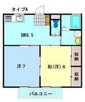 茨城県那珂郡東海村大字村松(アパート)の賃貸物件の間取り